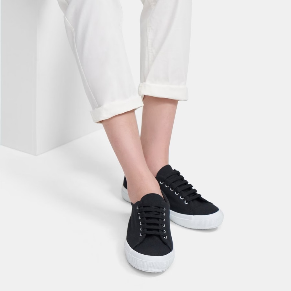 NWT NIB Superga x Theory Sneaker Black Low Top (US 6 / EU 36)
